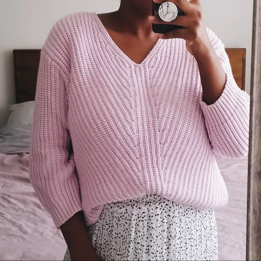 Lou & Grey | Pink Knit Sweater